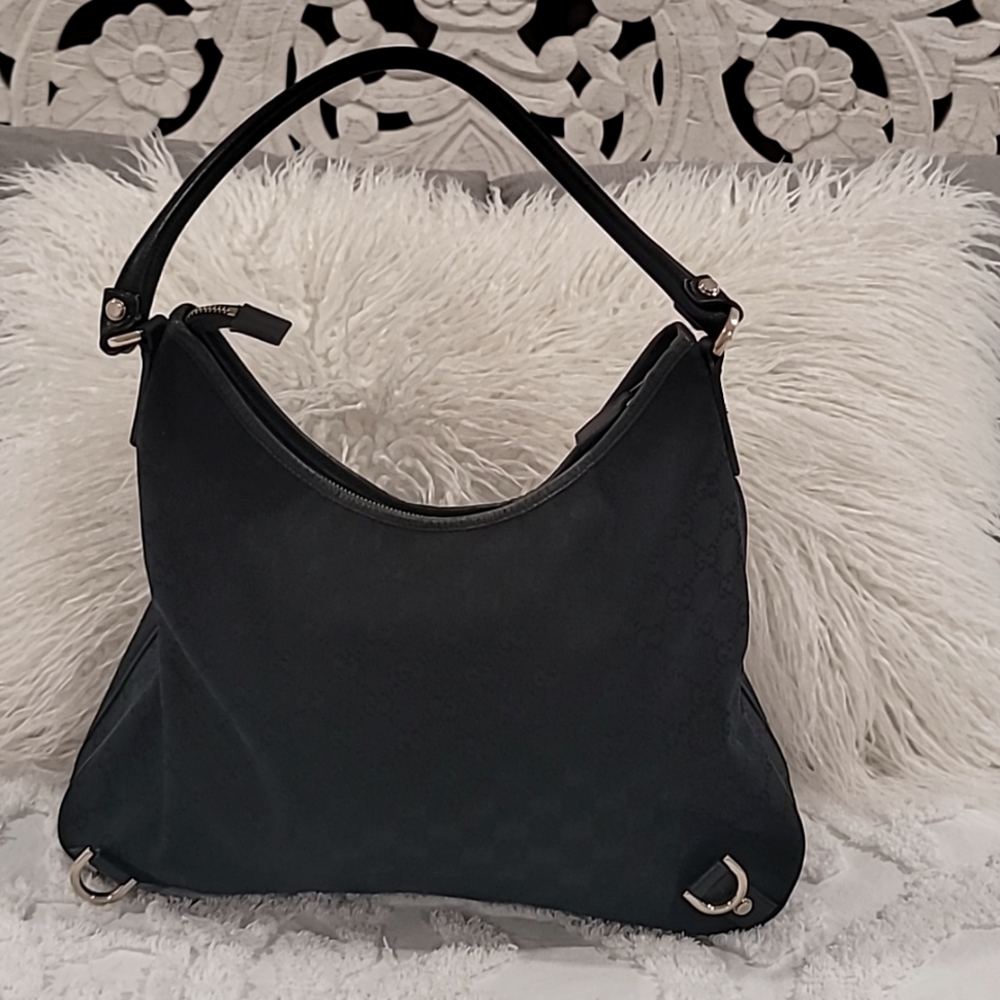 Gucci D Ring Canvas Hobo Bag - Picture 2 of 13